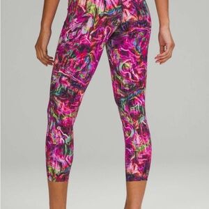 Lululemon Athletica Pink and Purple Abstract Leggings